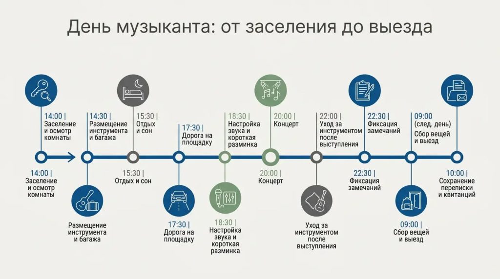 День музыканта от заселения до выезда