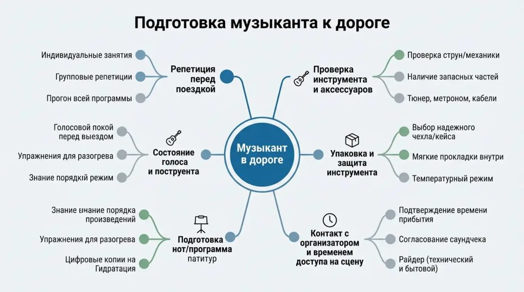 Подготовка музыканта к дороге